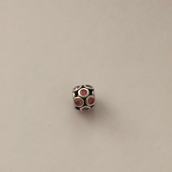 💕3/$85 Pink Cz .925 Sterling Silver Charm - Picture 3 of 10